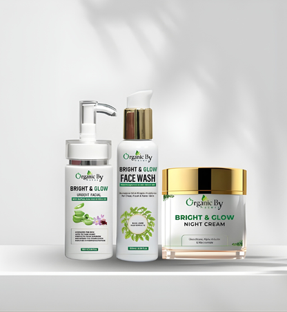 Bright & Glow Deal with Organic Facial, Face Wash & Night Cream